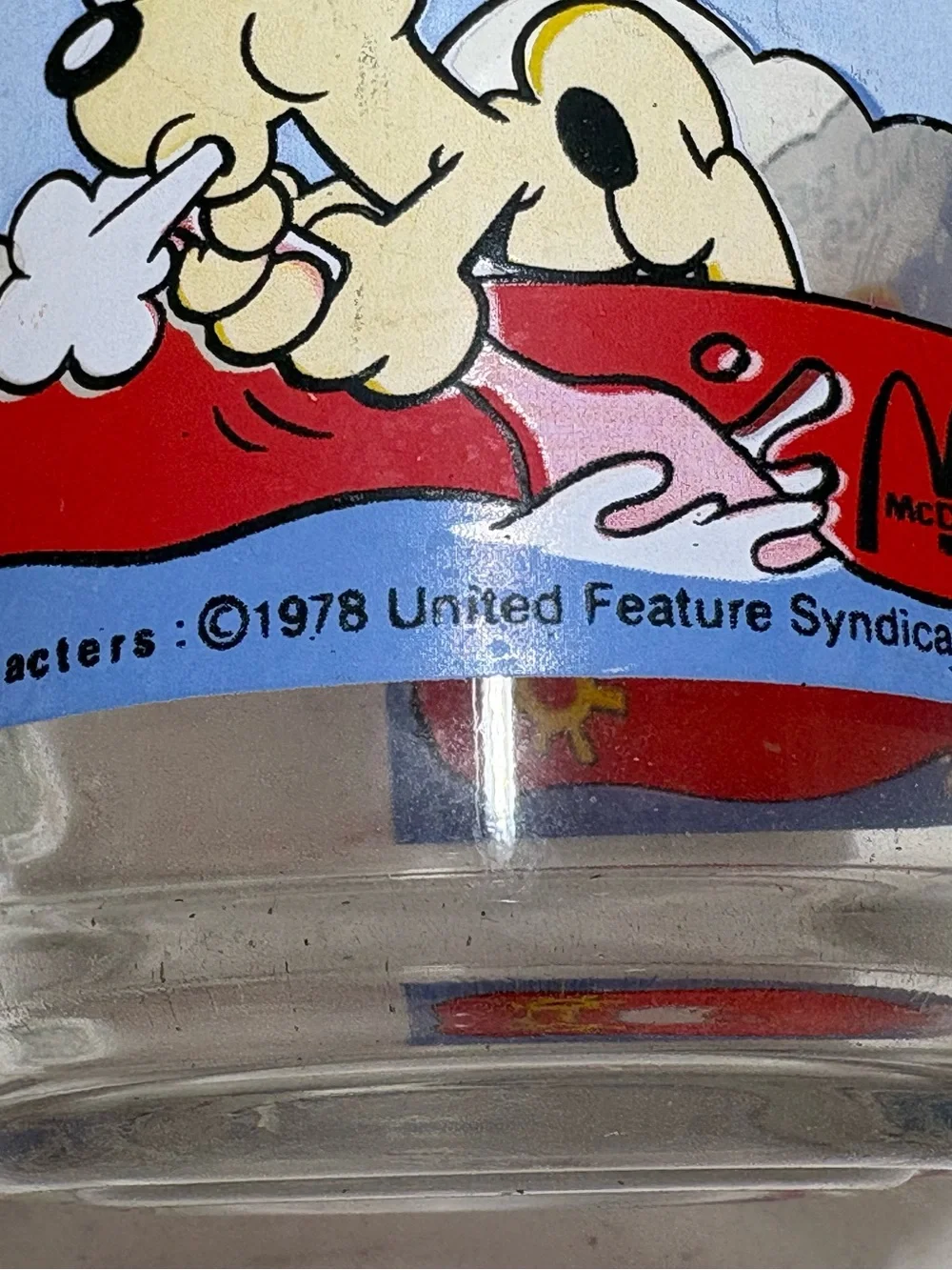 Vtg ‘78 McDonald’s Garfield the Cat Promotion Glass Mug Coffee Cup